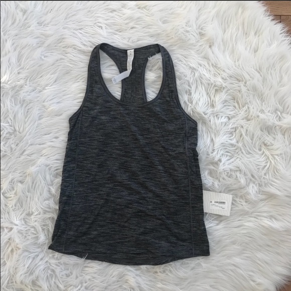 Lululemon Hot wave Tank Top Heathered Black - Picture 5 of 7
